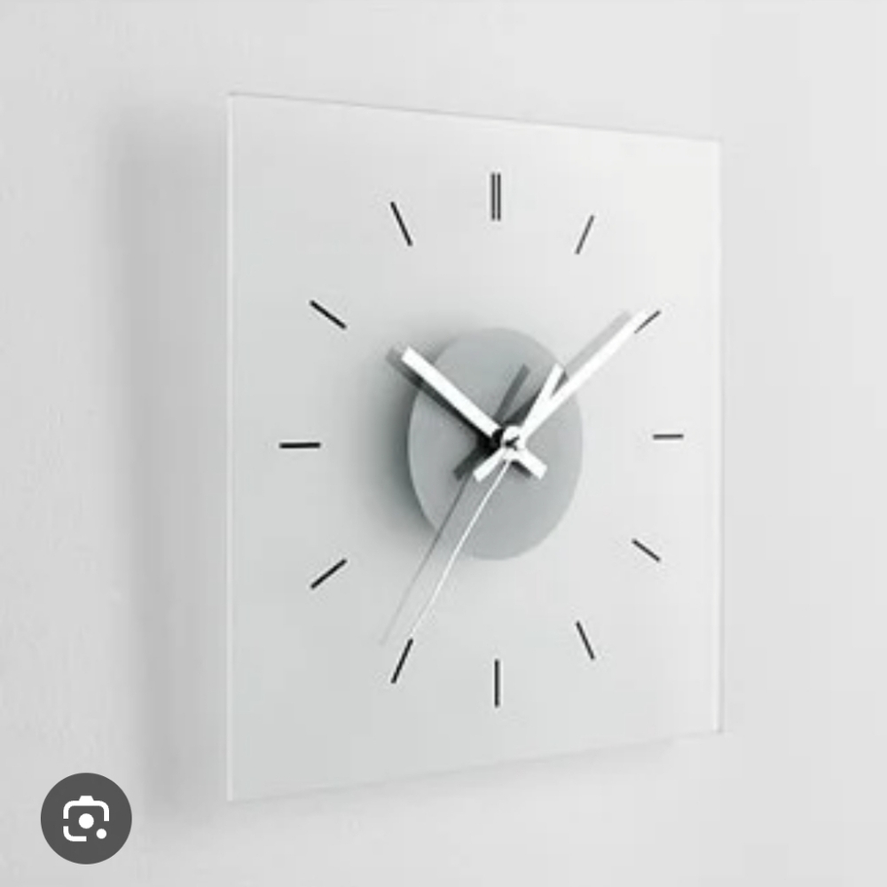 IKEA Gray Square Wall Clock with Minimalist Design